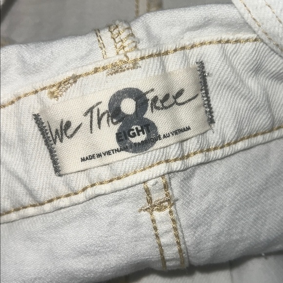 We the Free Womens 0 Off White Sunkissed Shortall Overalls - Picture 8 of 11